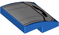 LEGO® onderdeel Dakpan Gebogen met Motief Blauw 15068pb366